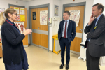 Bradley with Dawn Shaw, Lead for Countywide MIUs and Robert Mackie, Chief Executive of Herefordshire and Worcestershire Health and Care NHS Trust.